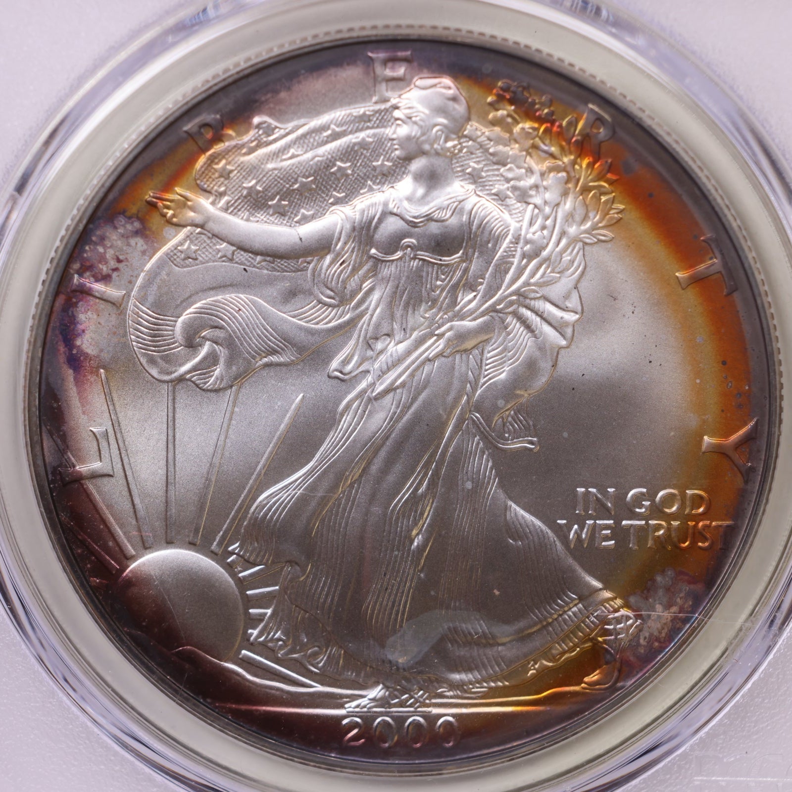2000 American Silver Eagle Toner, PCGS MS-68, Store#AE0317
