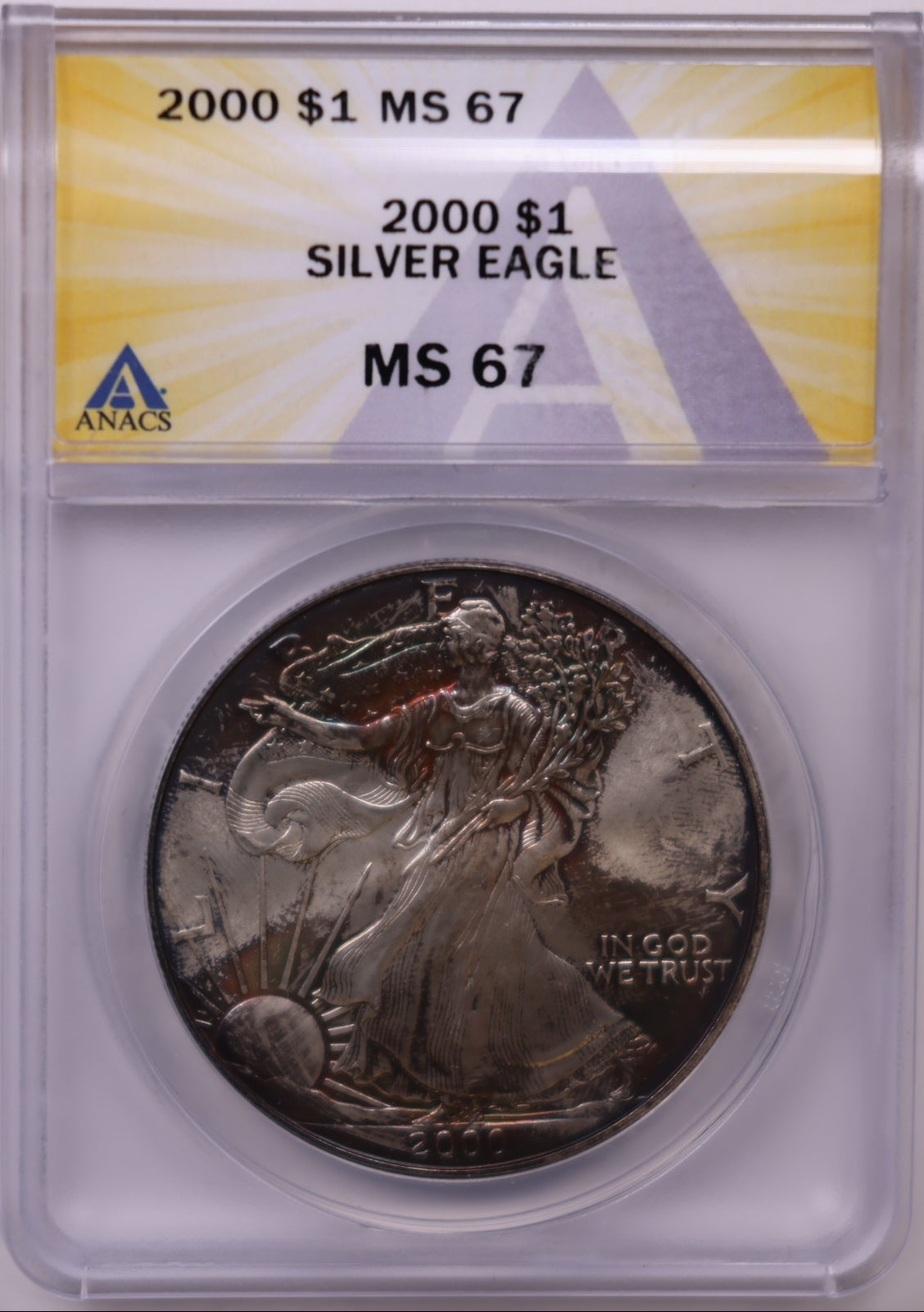 2000 American Silver Eagle Toner, ANACS MS-67, Store#AE0318