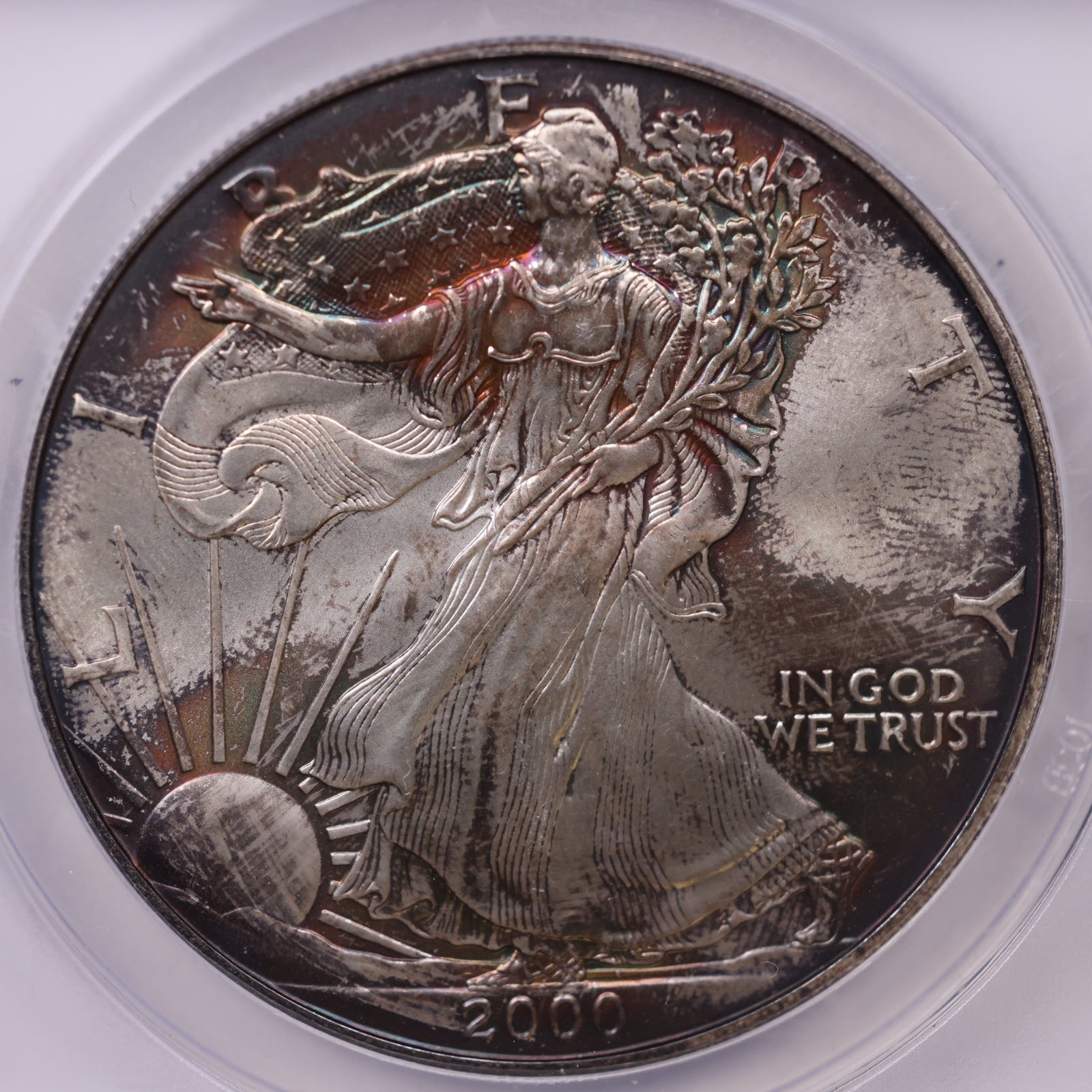 2000 American Silver Eagle Toner, ANACS MS-67, Store#AE0318