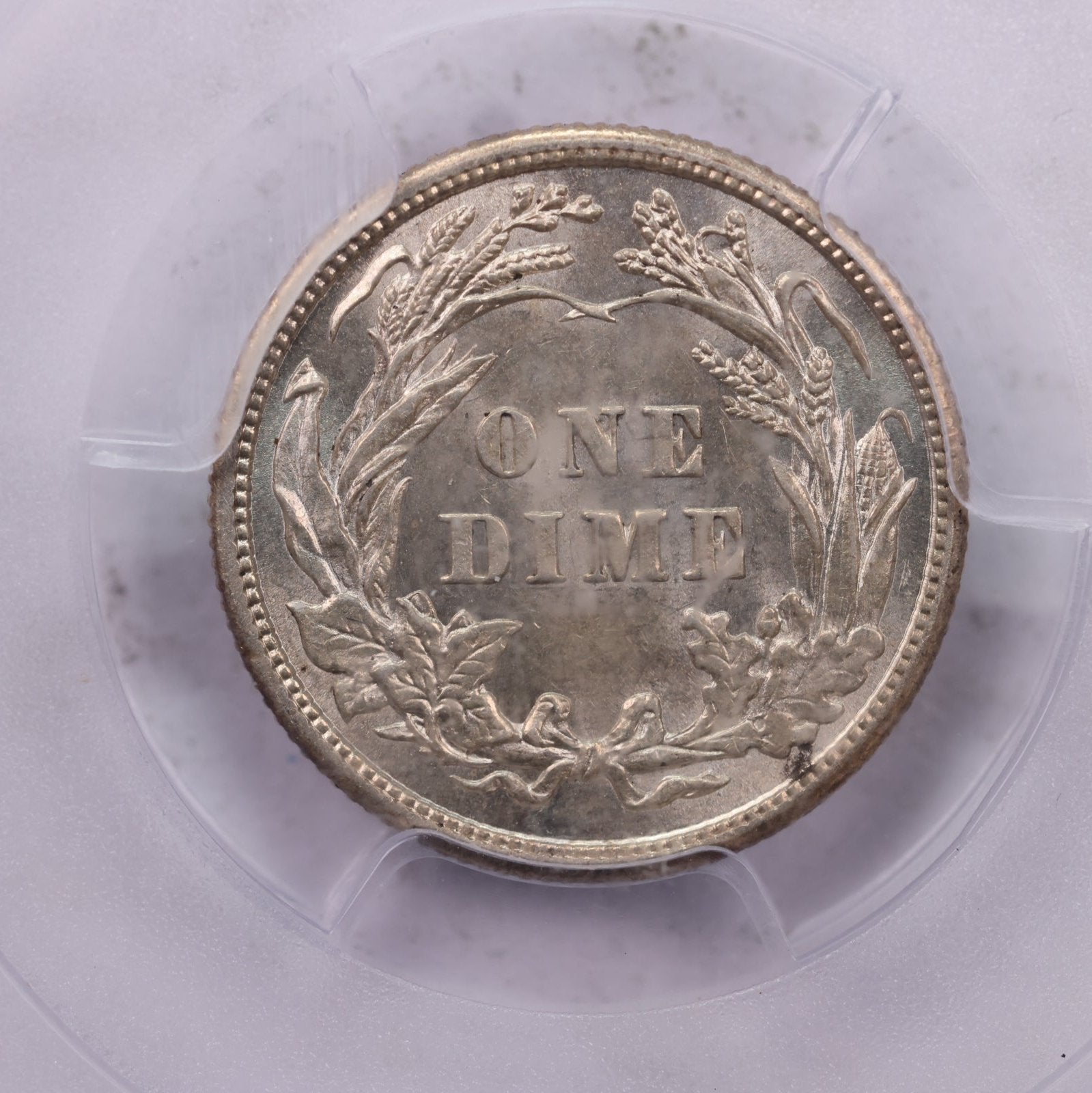 1911 10 Cent., Barber Silver Dime., PCGS Certified AU-58., Store #1719