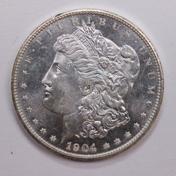 1904-O Morgan Silver Dollar., Mint State, Proof Like., Store Sale #DR0636