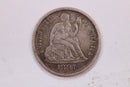 1891 10 Cent., Seated Liberty Silver Dime., Extra Fine Circulated Coin., Store