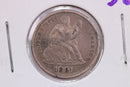 1891 10 Cent., Seated Liberty Silver Dime., Extra Fine Circulated Coin., Store