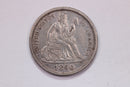 1890 10 Cent., Seated Liberty Silver Dime., Extra Fine Circulated Coin., Store