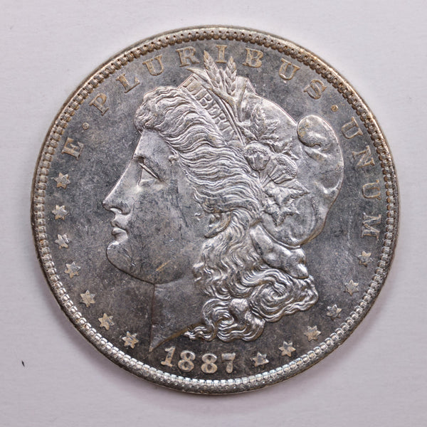 1887 Morgan Silver Dollar., Mint State, Proof Like., Store Sale #DR0645