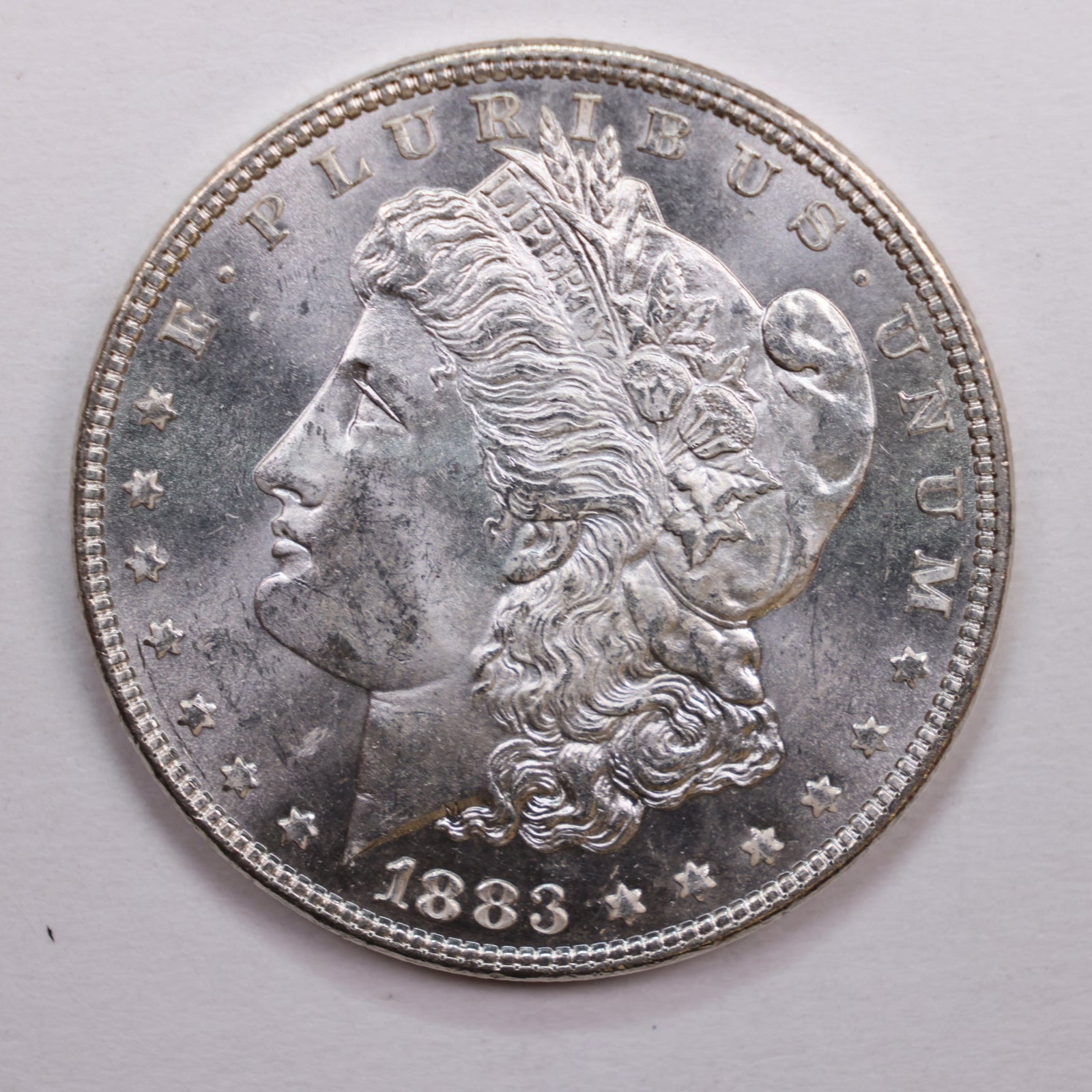 1883 Morgan Dollar, Mint State Proof-like Uncirculated Coin, Store #DR0646