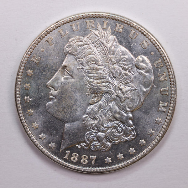 1887 Morgan Silver Dollar., Mint State, Proof Like., Store Sale #DR0647