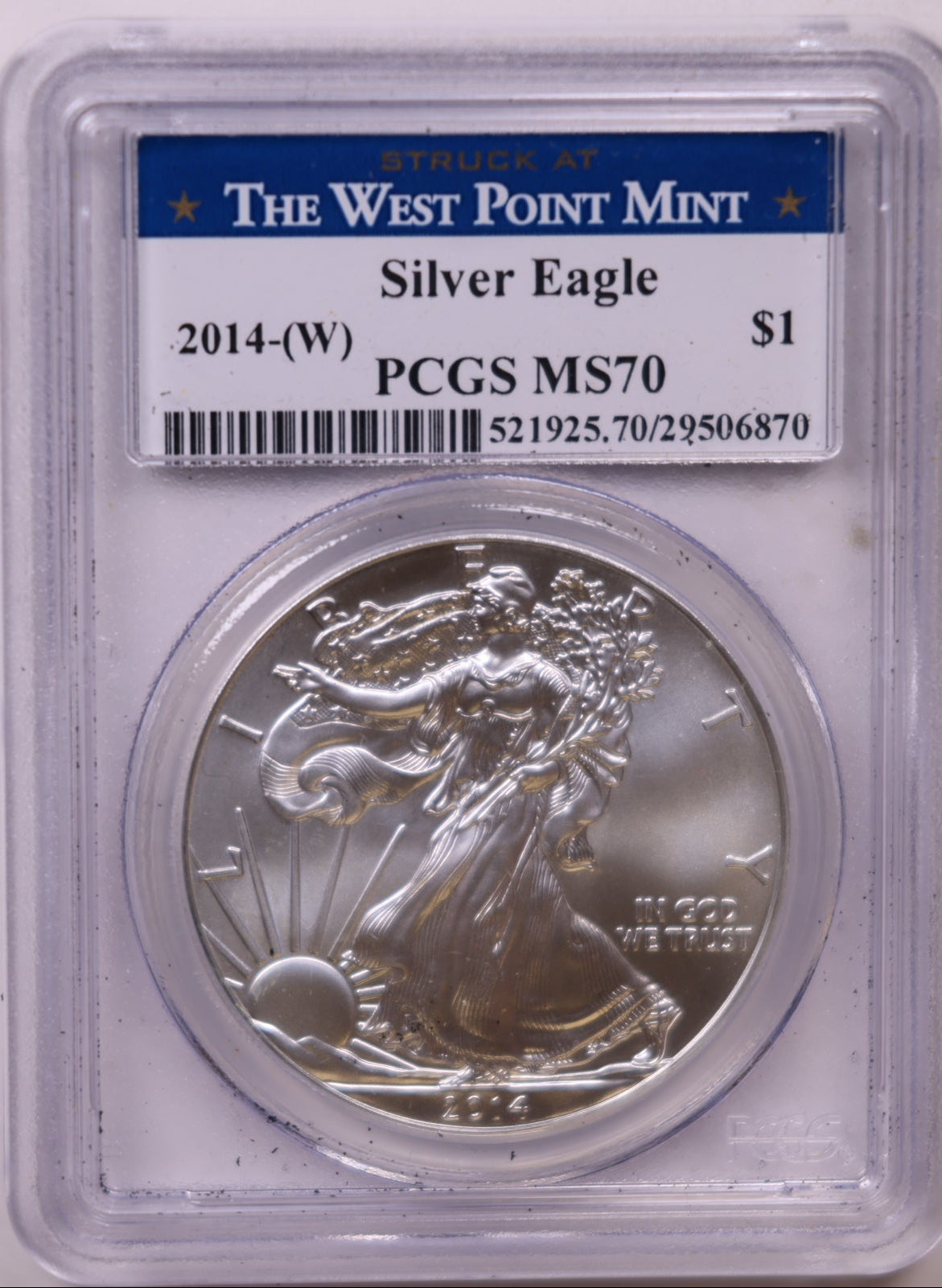 2014 (W) American Silver Eagle, PCGS MS-70, Store#AE0331