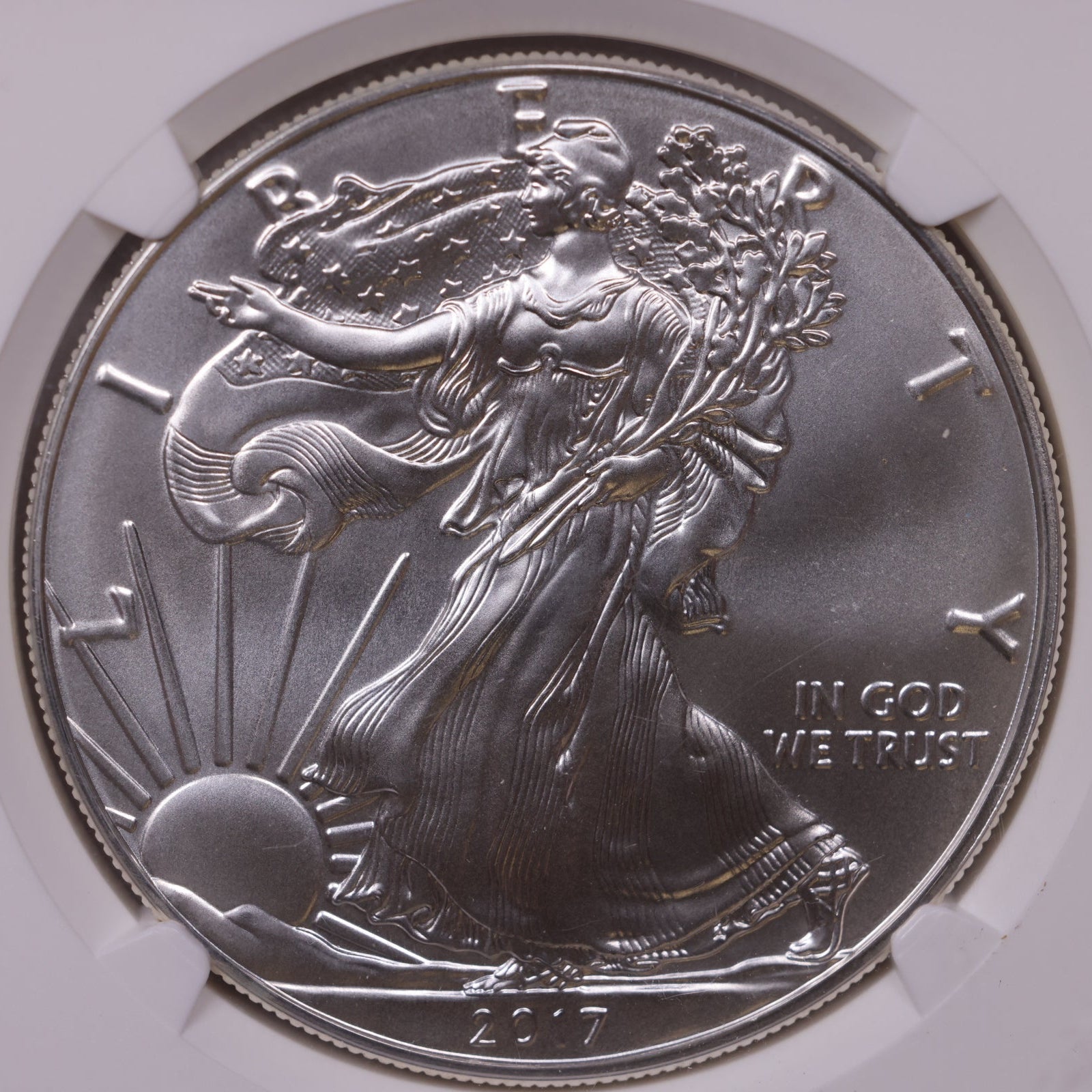2017 American Silver Eagle, First Day of Issue, NGC MS-70, Store#AE0332