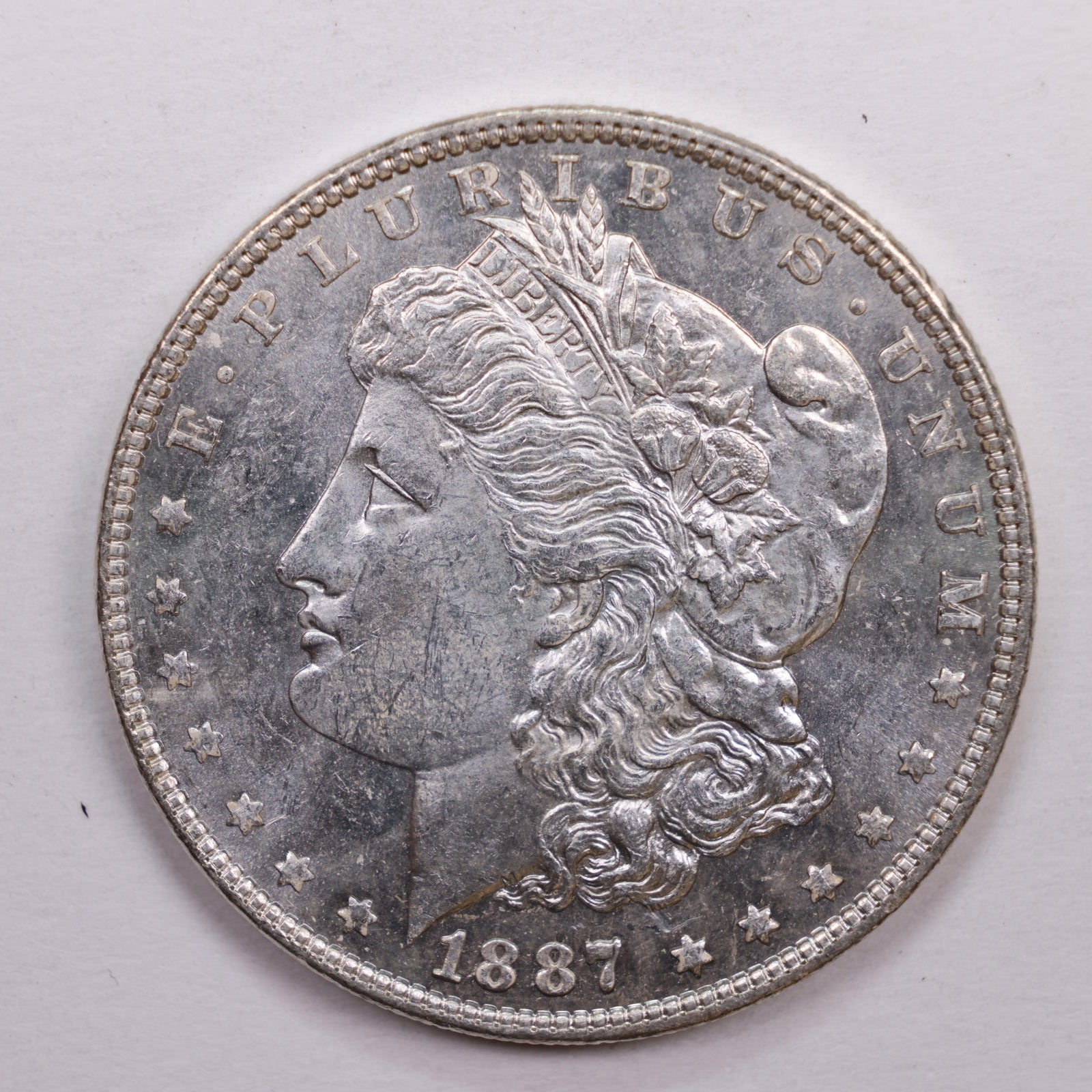 1887 Morgan Dollar, Mint State Proof-like Uncirculated Coin, Store #DR0657