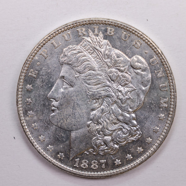 1887 Morgan Silver Dollar., Mint State Proof Like., Store Sale #DR0657