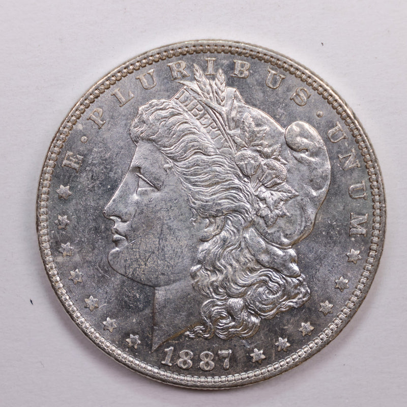 1887 Morgan Silver Dollar., Mint State Proof Like., Store Sale