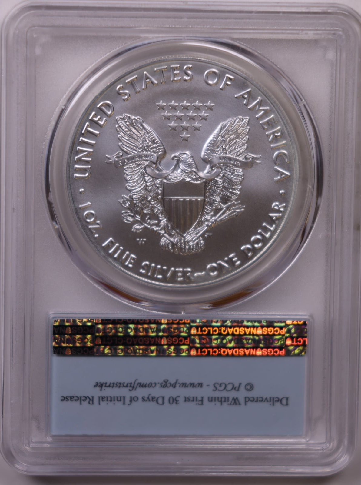 2017-W Burnished American Silver Eagle, First Strike, PCGS SP-70, Store#AE0334