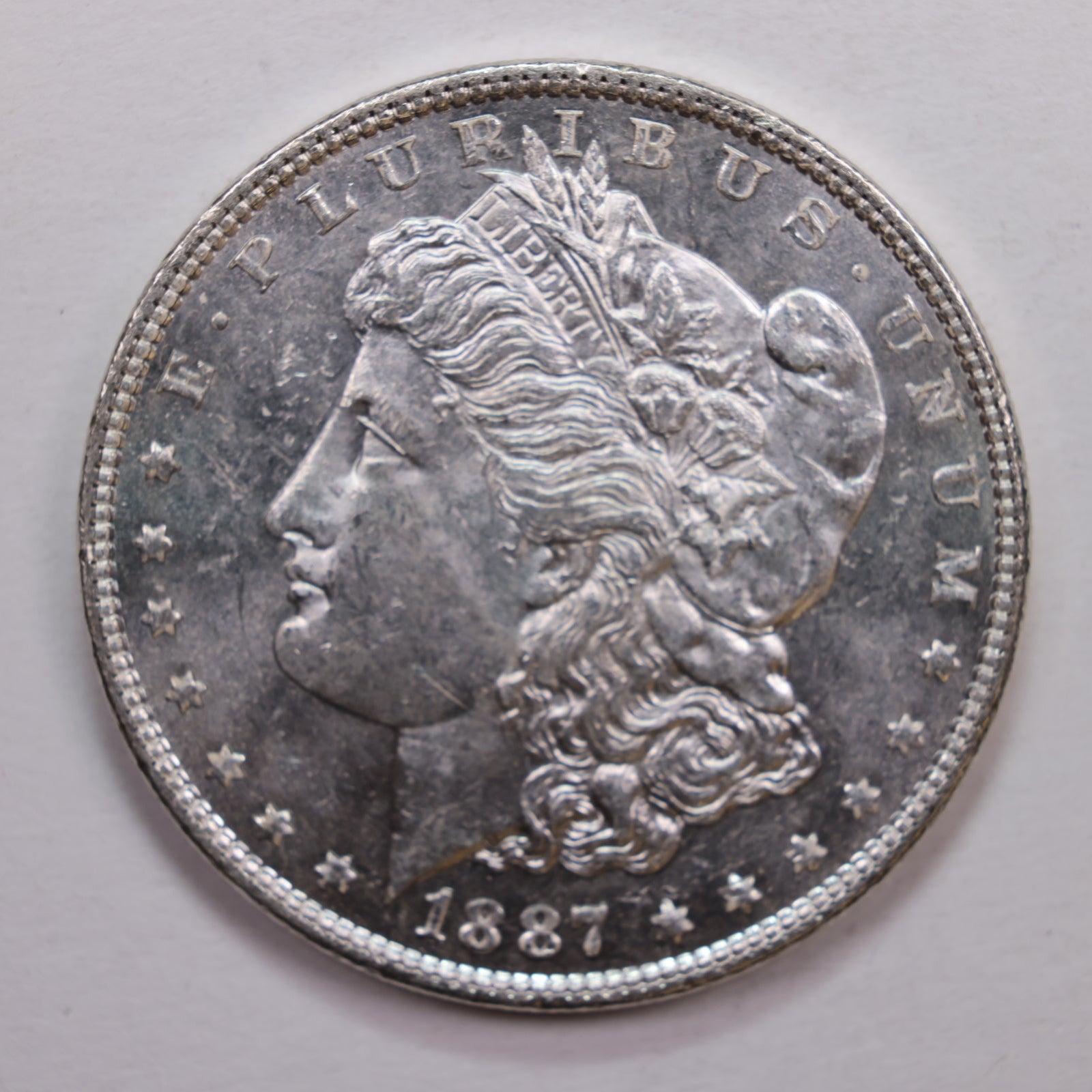 1887 Morgan Dollar, Mint State Proof-like Uncirculated Coin, Store #DR0658