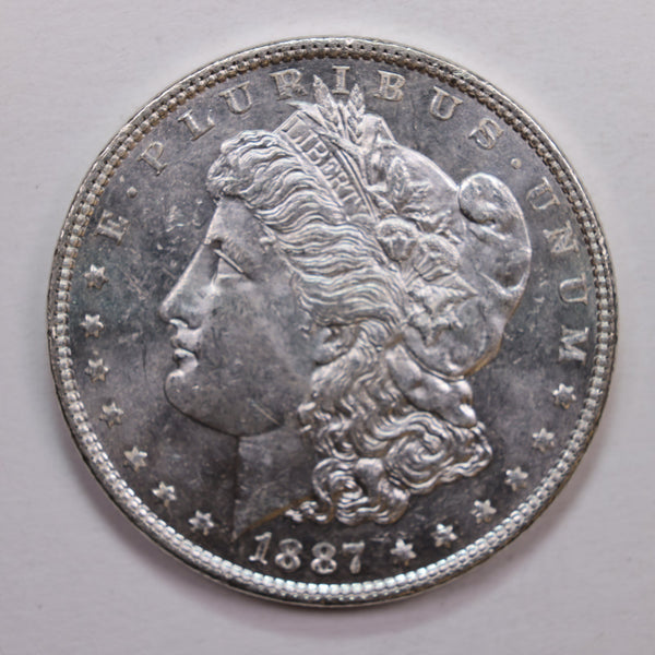 1887 Morgan Silver Dollar., Mint State Proof Like., Store Sale #DR0658