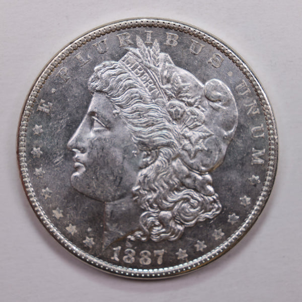 1887 Morgan Silver Dollar., Mint State Proof Like., Store Sale #DR0659