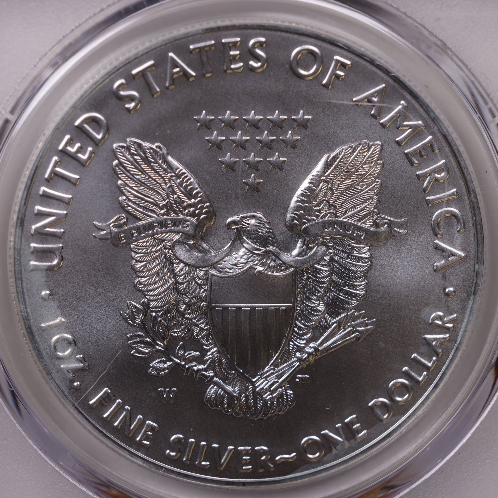 2017-W Burnished American Silver Eagle, First Strike, PCGS SP-70, Store#AE0335