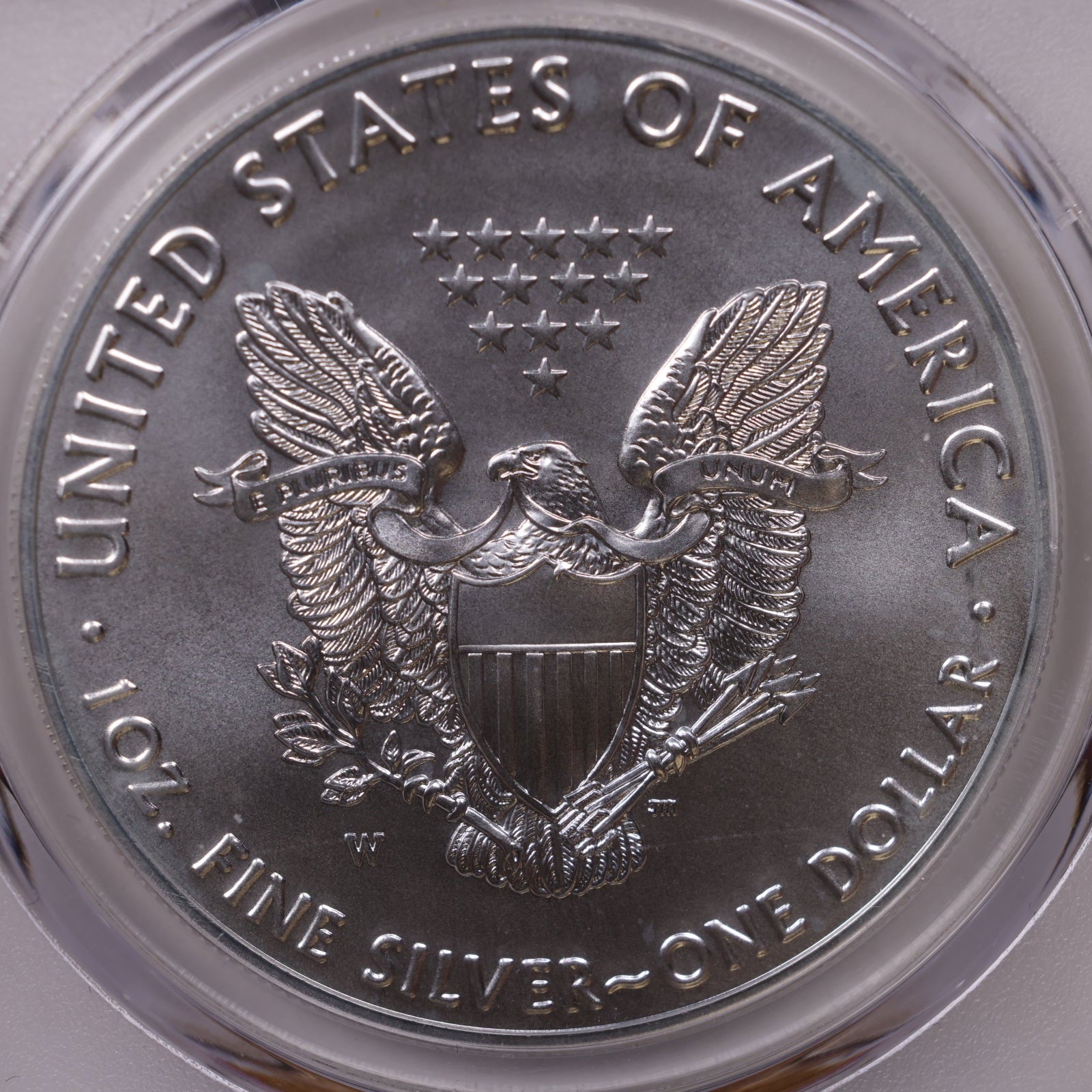 2017-W Burnished American Silver Eagle, First Strike, PCGS SP-70, Store#AE0336
