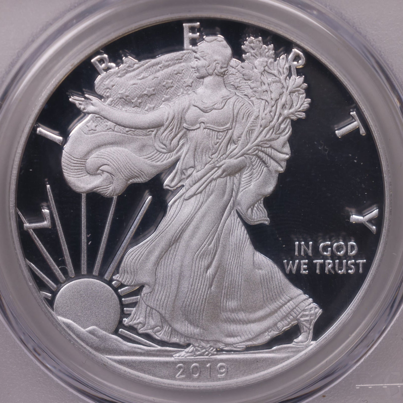 2019-W Cameo American Silver Eagle, First Edition, PCGS PR-70, Store#AE0337