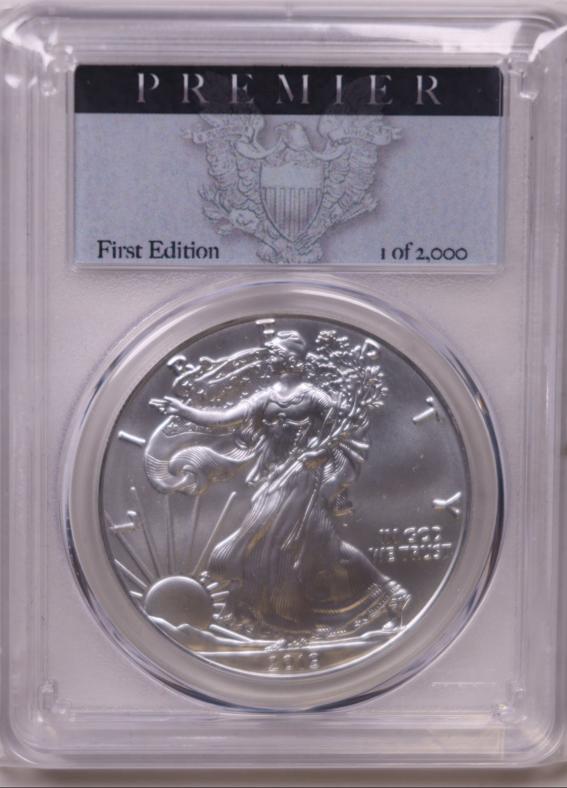 2019 American Silver Eagle, First Edition, PCGS MS-70, Store#AE0338