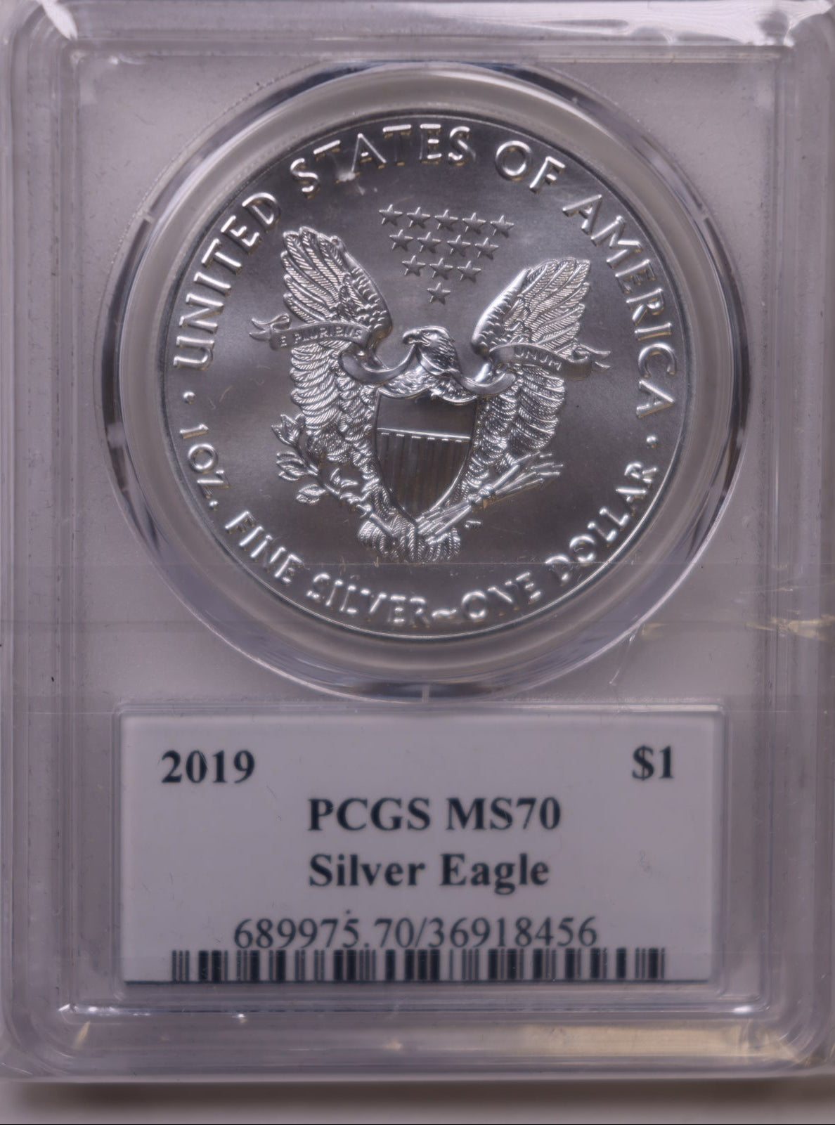 2019 American Silver Eagle, First Edition, PCGS MS-70, Store#AE0338