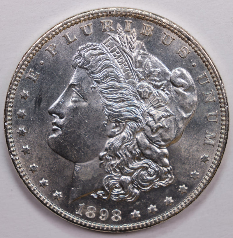 1898 Morgan Silver Dollar., Mint State, Proof Like., Store Sale