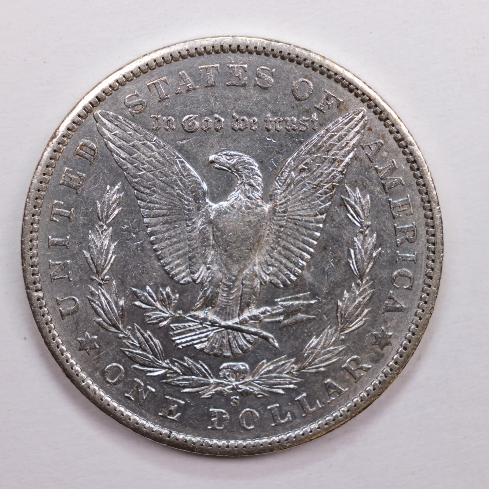 1900-S Morgan Silver Dollar., About Uncirculated, Proof Like., Store Sale #DR0675