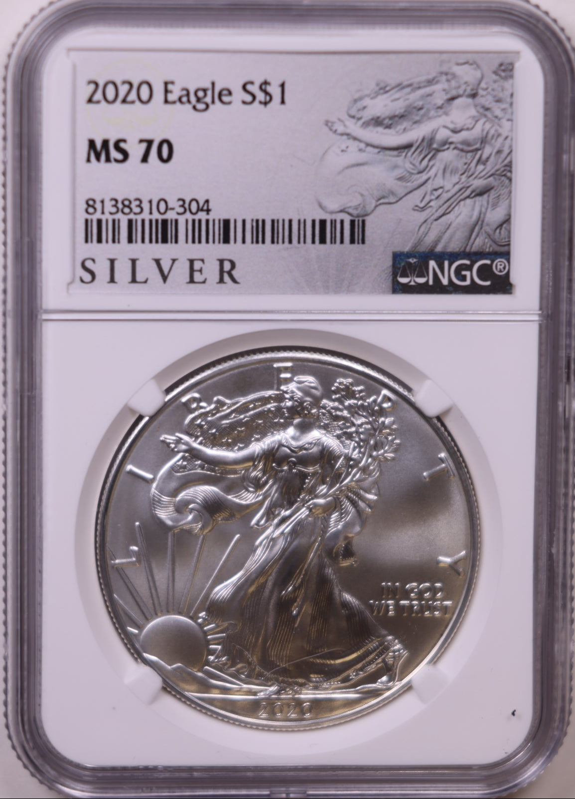 2020 American Silver Eagle, NGC MS-70, Store#AE0344