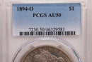1894-O Morgan Silver Dollar., PCGS AU-50, Circulated Coin., Store Sale