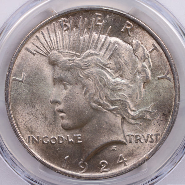 1924 Peace Silver Dollar., PCGS MS-63, Nice Eye Appeal., Store Sale #GDR0104
