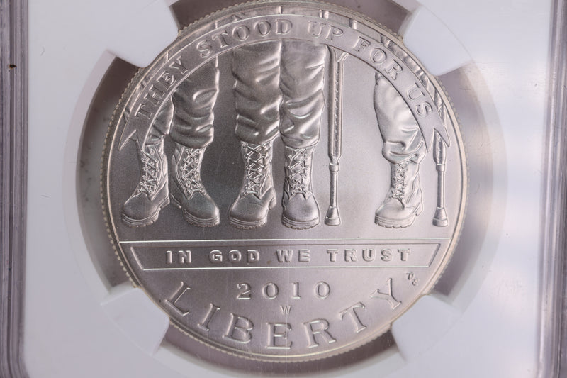 2010-W Disabled Veterans Commemorative Dollar, NGC MS-70. Store Sale