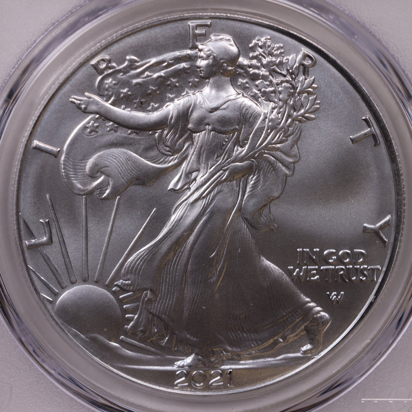 2021 American Silver Eagle Type 2, First Day of Issue, PCGS MS-70, Store#AE0352