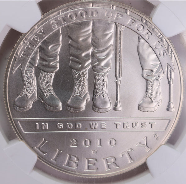 2010-W Disabled Veterans Commemorative Dollar, NGC MS-70. Store Sale #GMC144