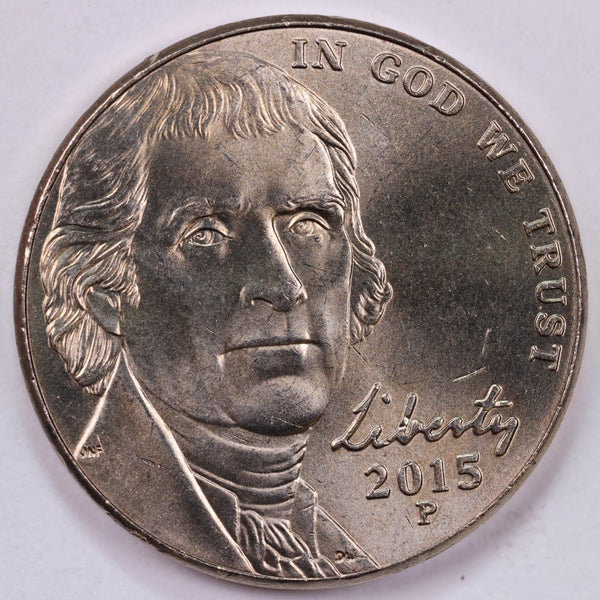 2015-P Jefferson Nickel, Uncirculated coin, Store #UN015P
