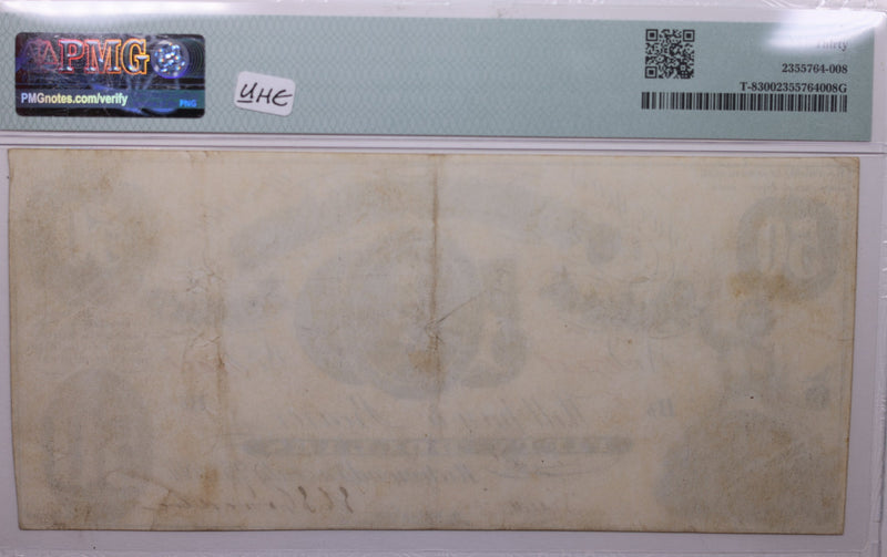 1861 $50, Confederate, States., Obsolete Currency., PMG VF30., Store