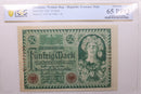 1920 50 Mark., German, Weimar Rep., PCGS CU-65 PPQ., Store