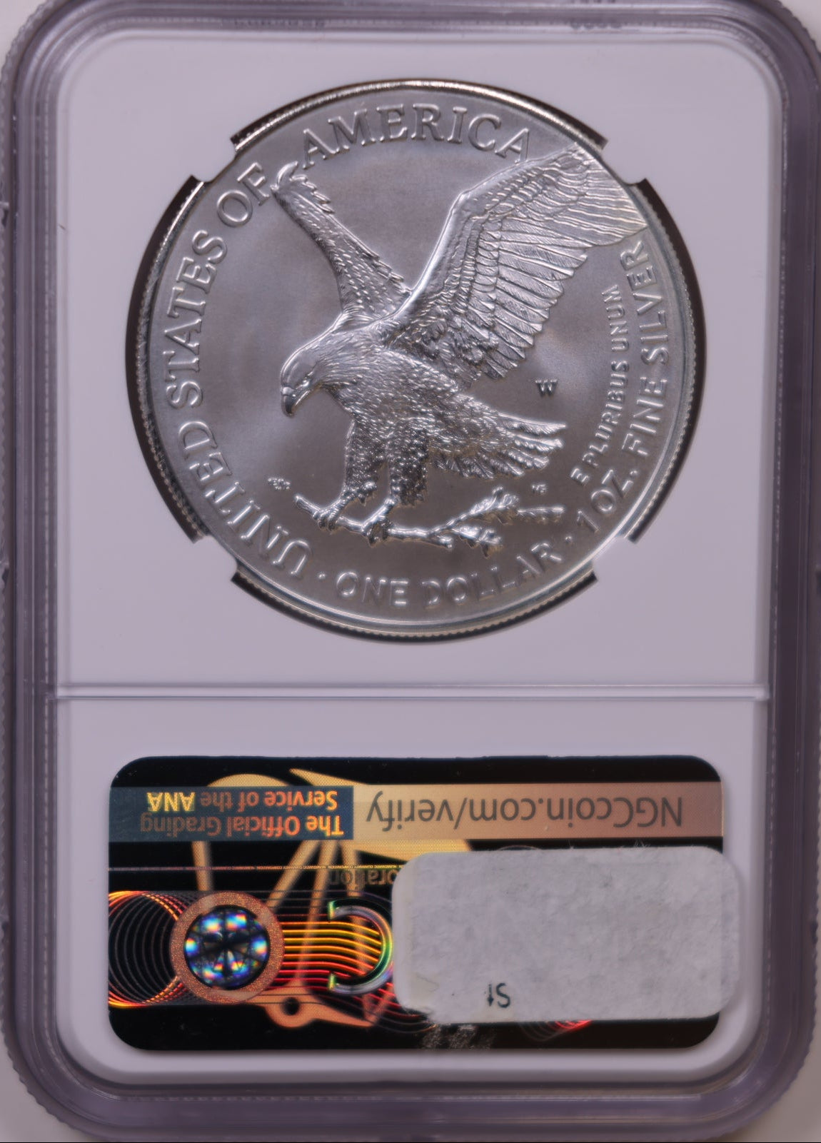 2021-W Burnished American Silver Eagle Type 2, NGC MS-70, Store#AE0361