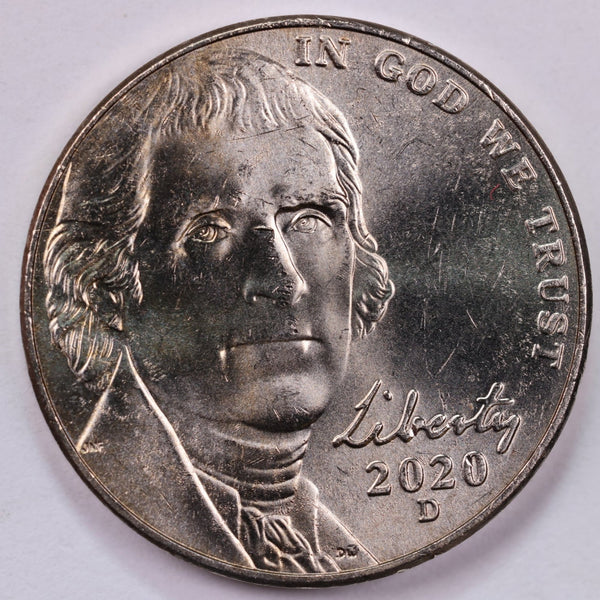 2020-D Jefferson Nickel, Uncirculated coin, Store #UN020D