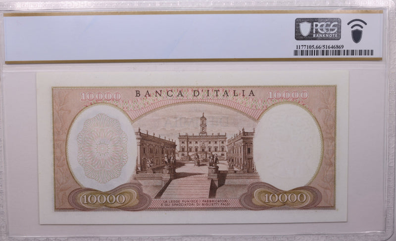 1962 10,000 Lire, Bank of Italy., PCGS CU-66 PPQ., Store