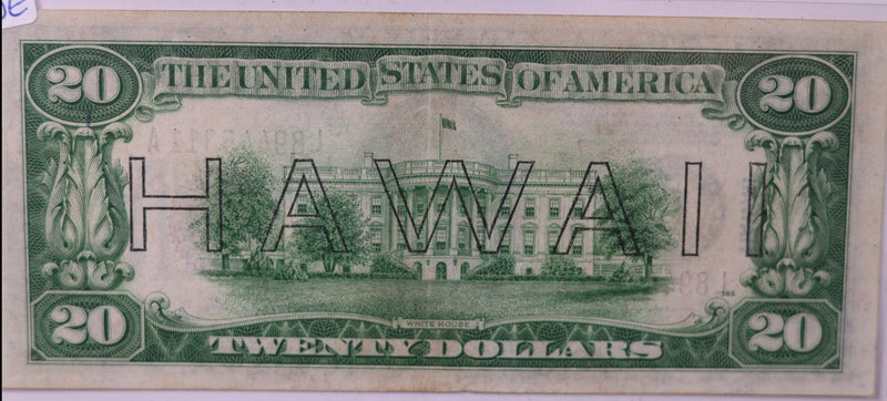 1934A $20 Federal Reserve Note. "HAWAII EMMER ISSUE",  Store Sale