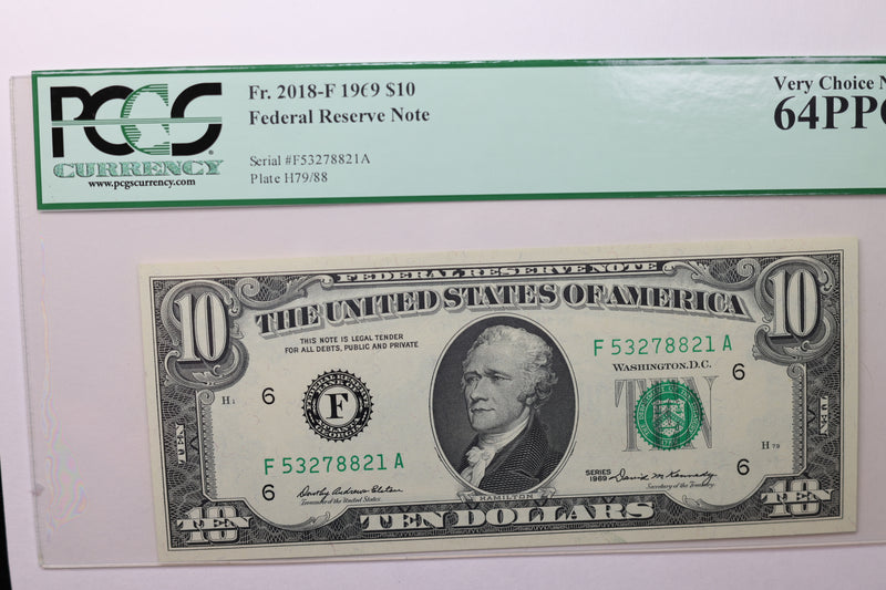 1969  $10 Federal Reserve Note, PCGS 64 PPQ,  Store Sale