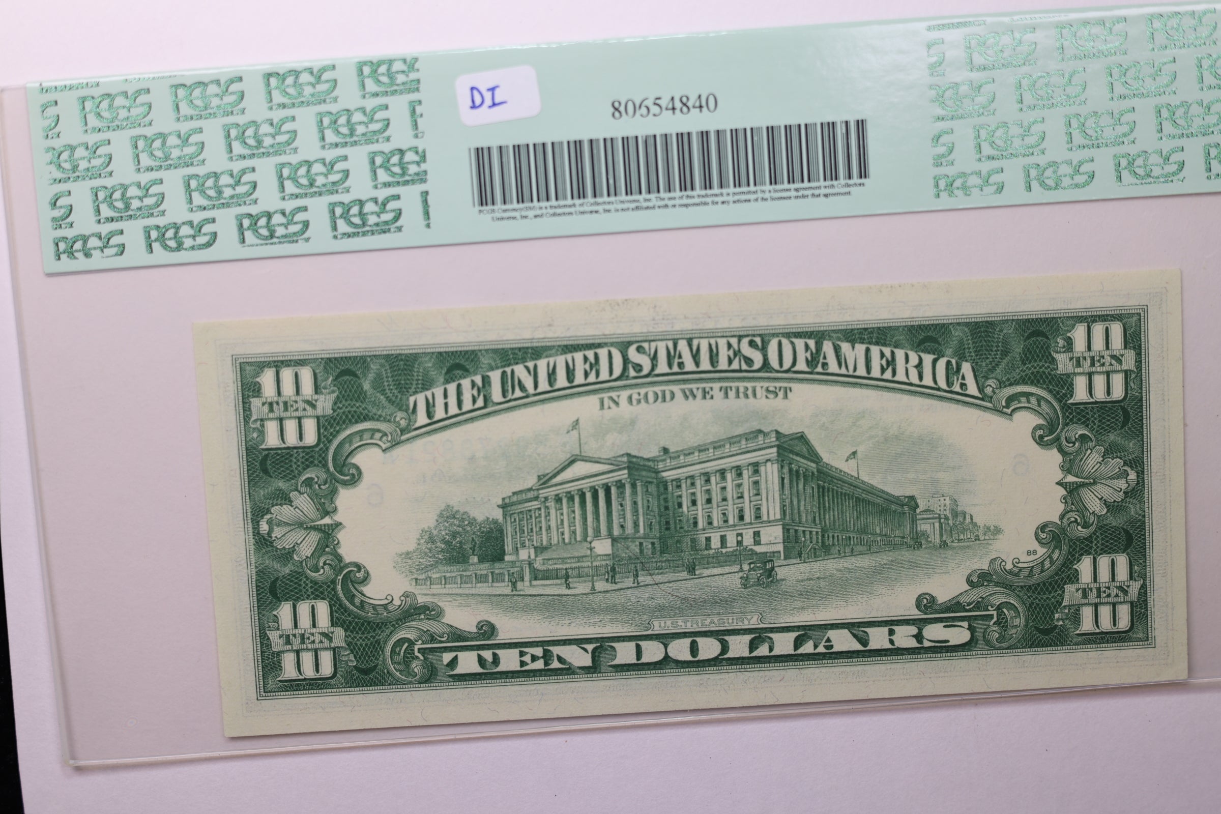 1969  $10 Federal Reserve Note, PCGS 64 PPQ,  Store Sale #GFRB029