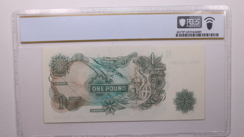 (1967) 1 Pounds, Great Britain., PCGS CU-65 PPQ., Store