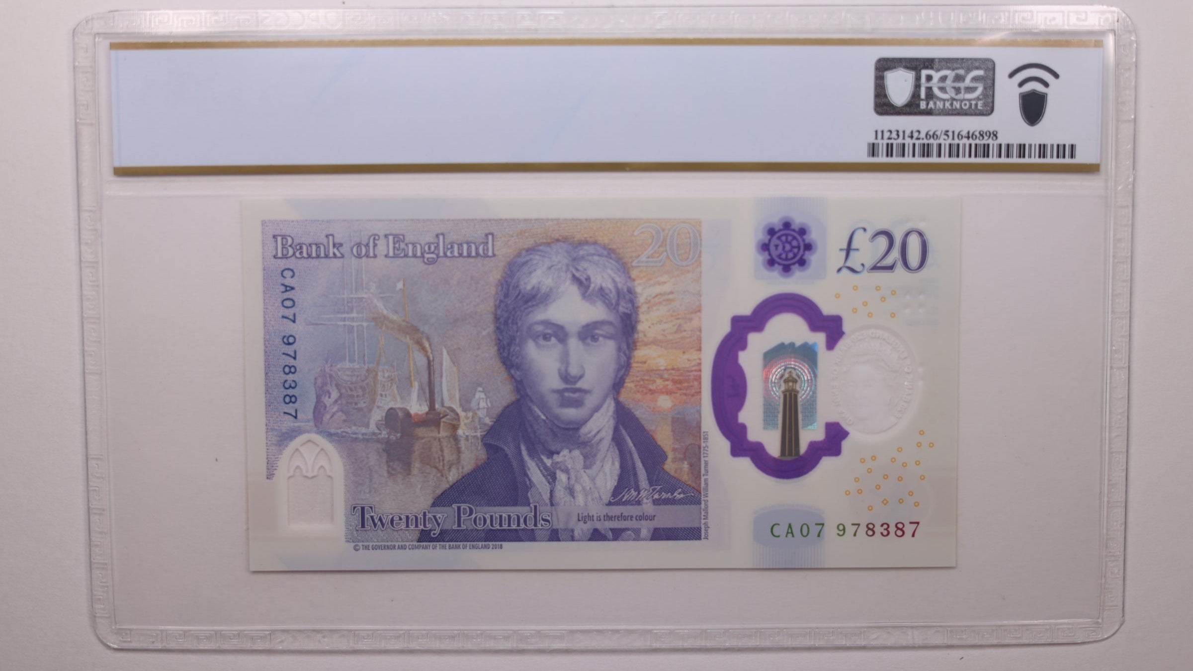 (2020) 20 Pounds, Great Britain., PCGS CU-66 PPQ., Store #GWC037