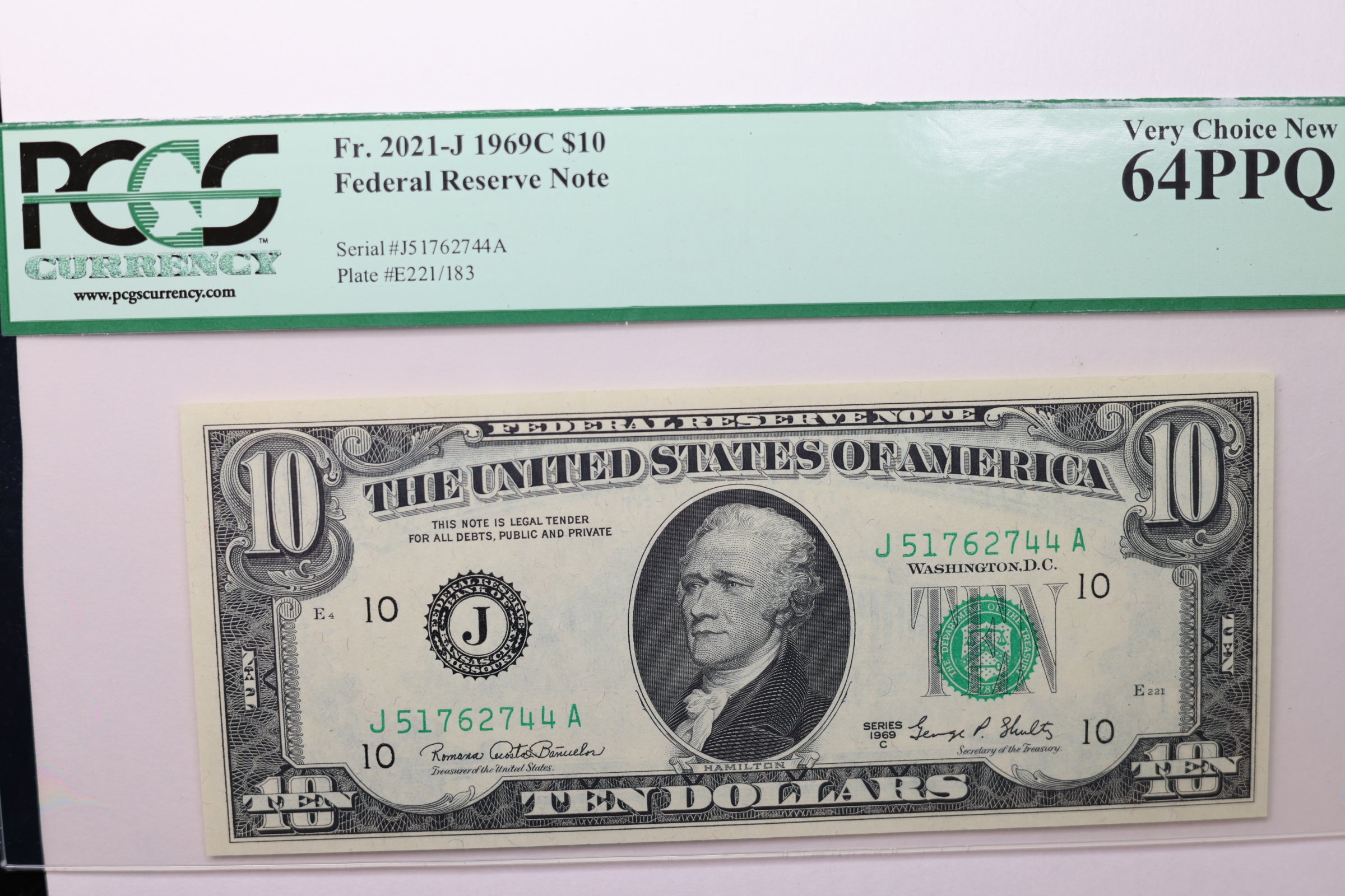 1969C $10 Federal Reserve Note, PCGS 64 PPQ,  Store Sale #GFRB031