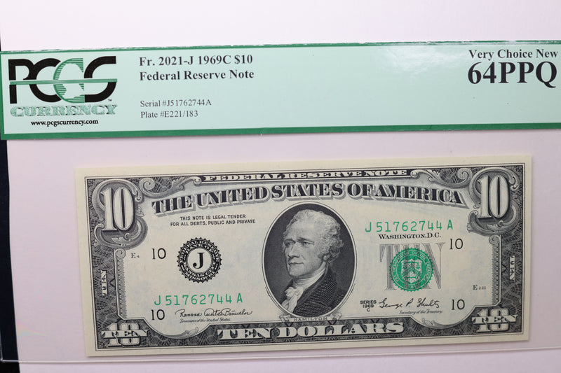 1969C $10 Federal Reserve Note, PCGS 64 PPQ,  Store Sale