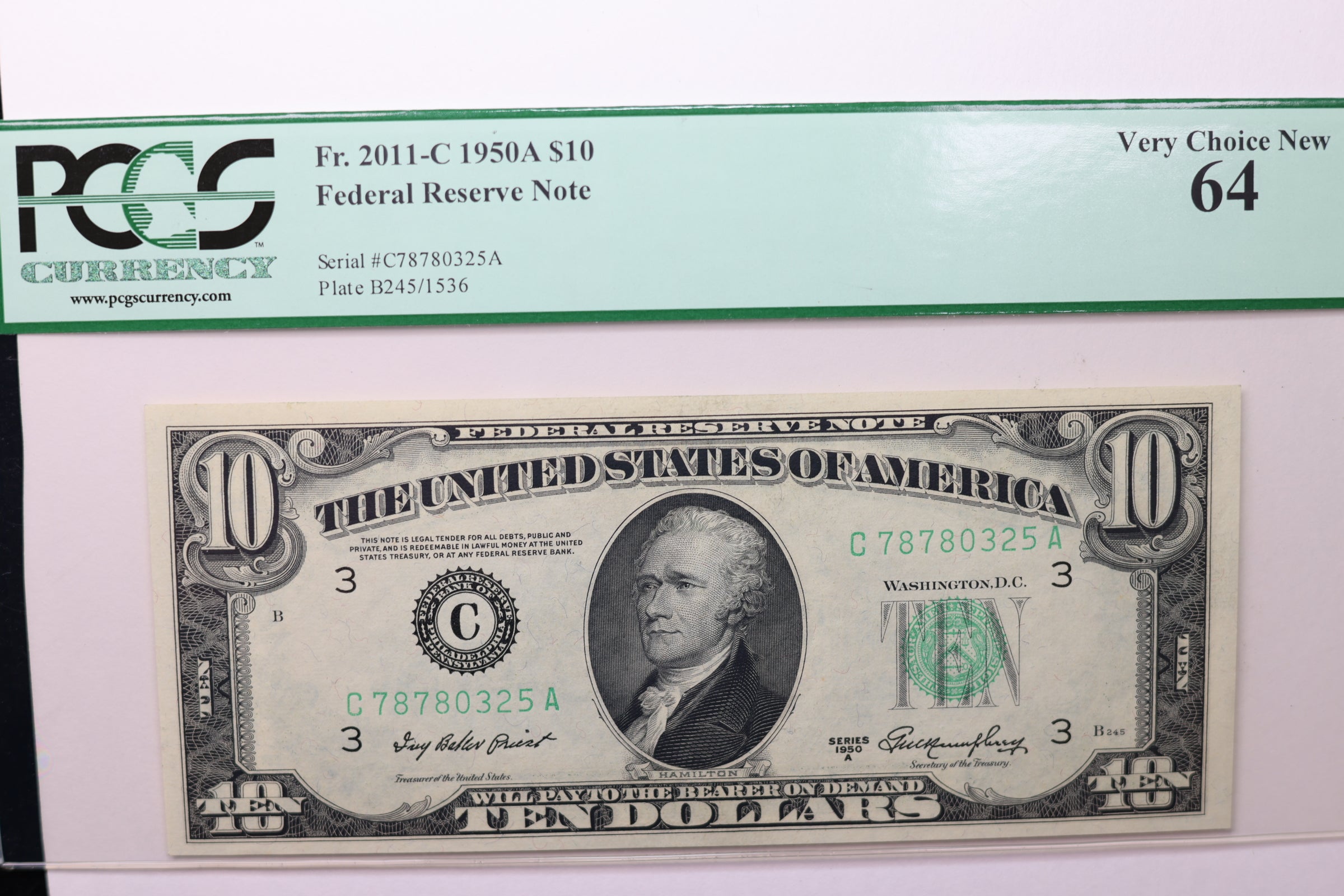 1950A $10 Federal Reserve Note, PCGS 64 PPQ,  Store Sale #GFRB042