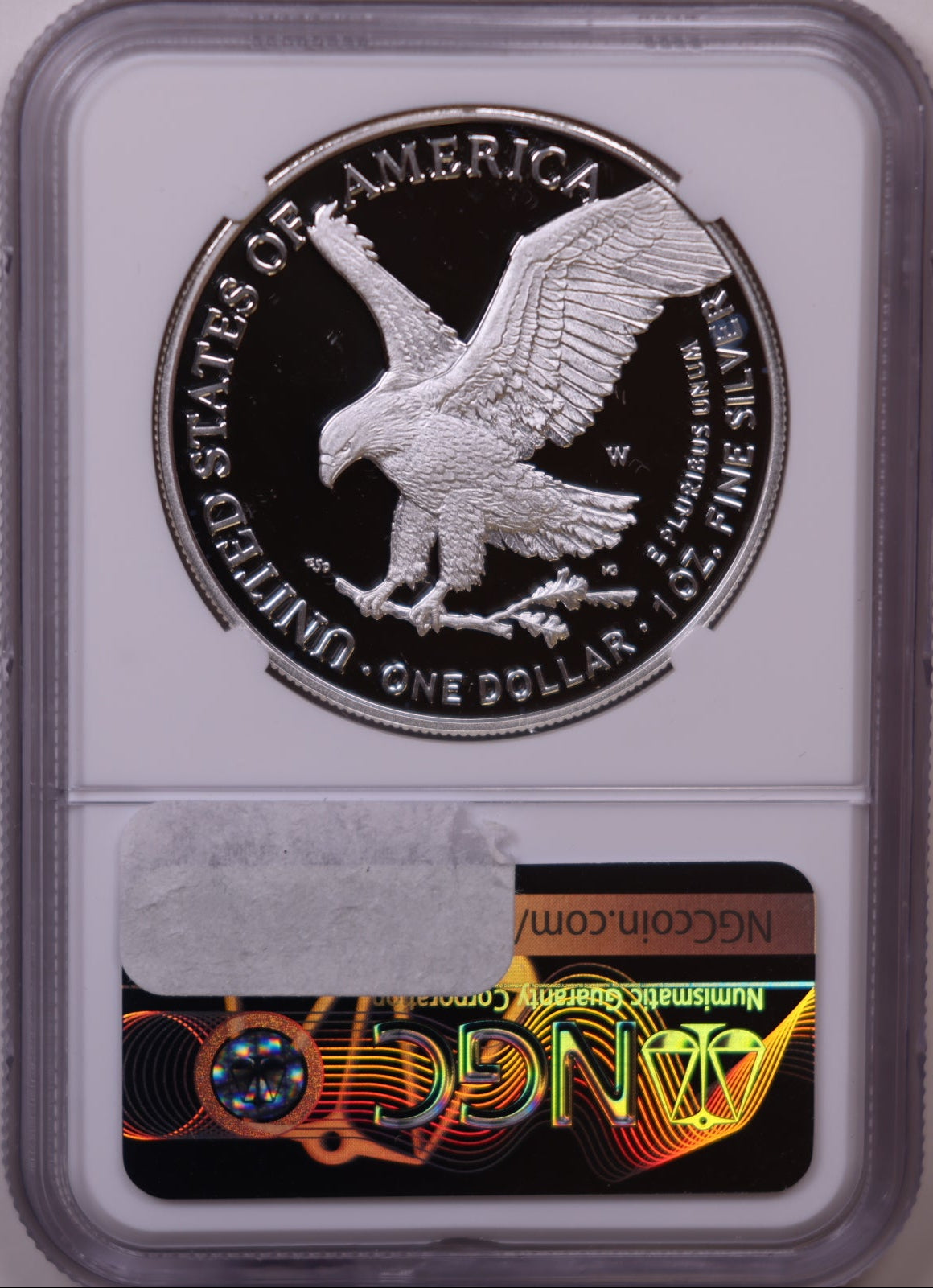 2021-W American Silver Eagle, Eagle Landing T-2, Ultra Cameo, NGC PF-70, Store#AE0372