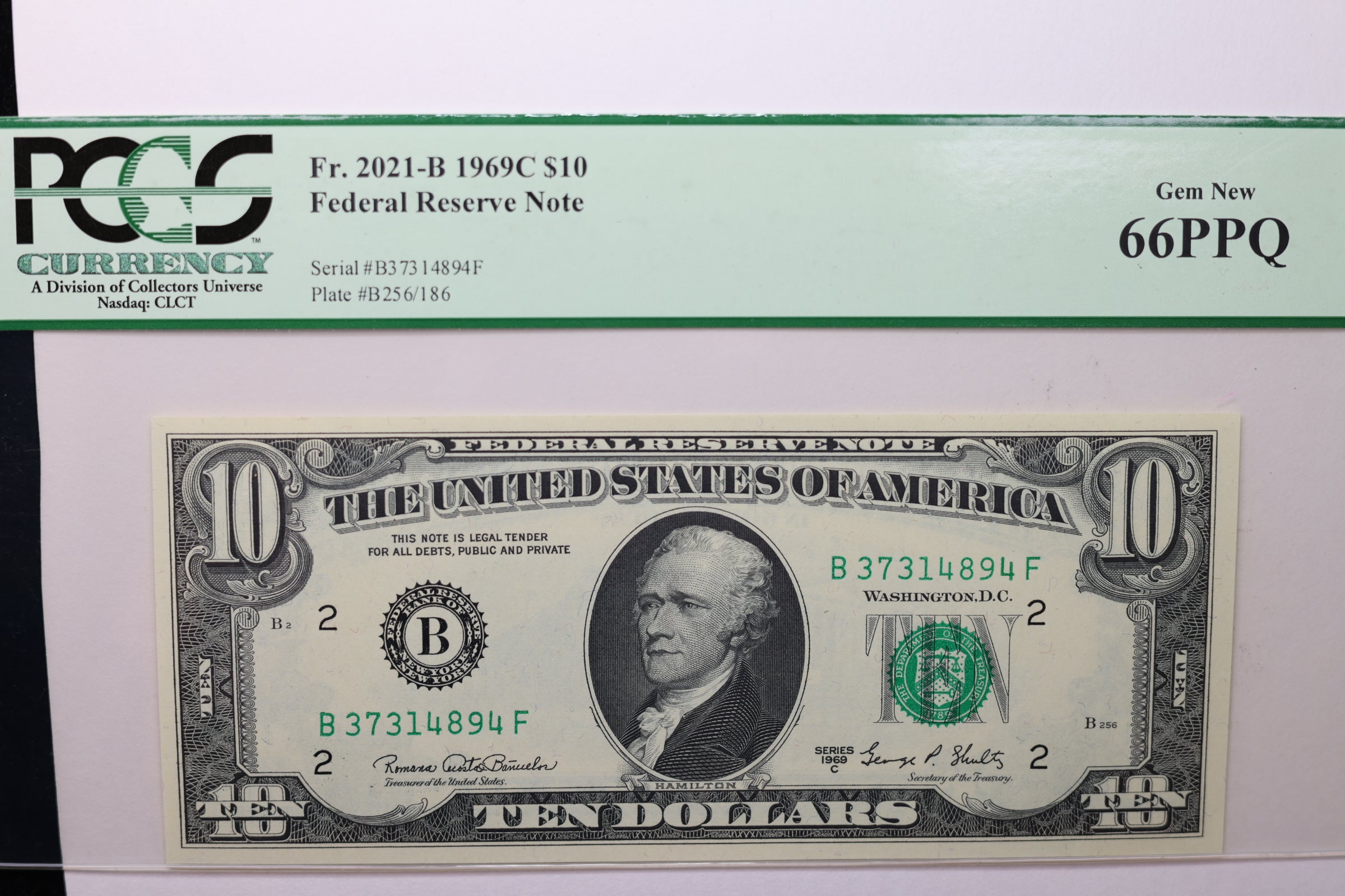 1969C $10 Federal Reserve Note, PCGS 66 PPQ,  Store Sale #GFRB032