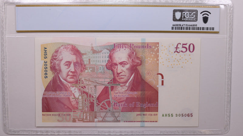 (2011) 50 Pounds, Great Britain., PCGS CU-67 PPQ., Store